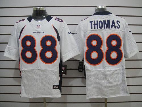 Nike Broncos 88 Thomas White Elite Jerseys