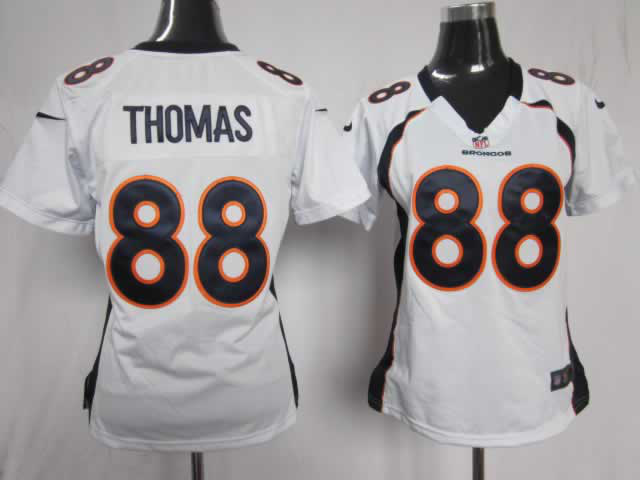 Nike Broncos 88 Thomas White Women Game Jerseys