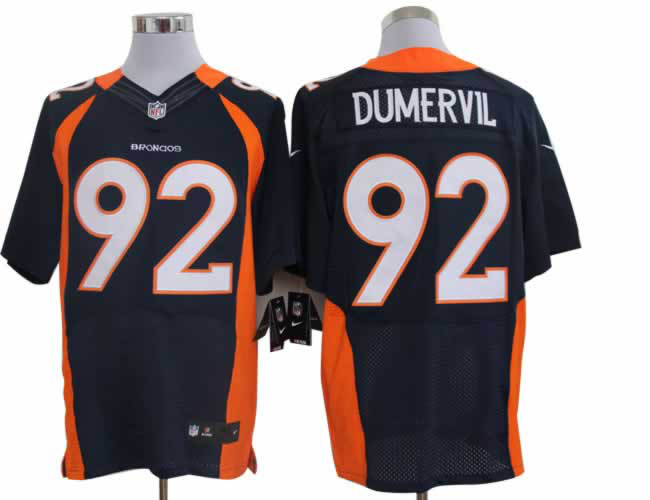 Nike Broncos 92 Dumervil Blue Elite Jerseys