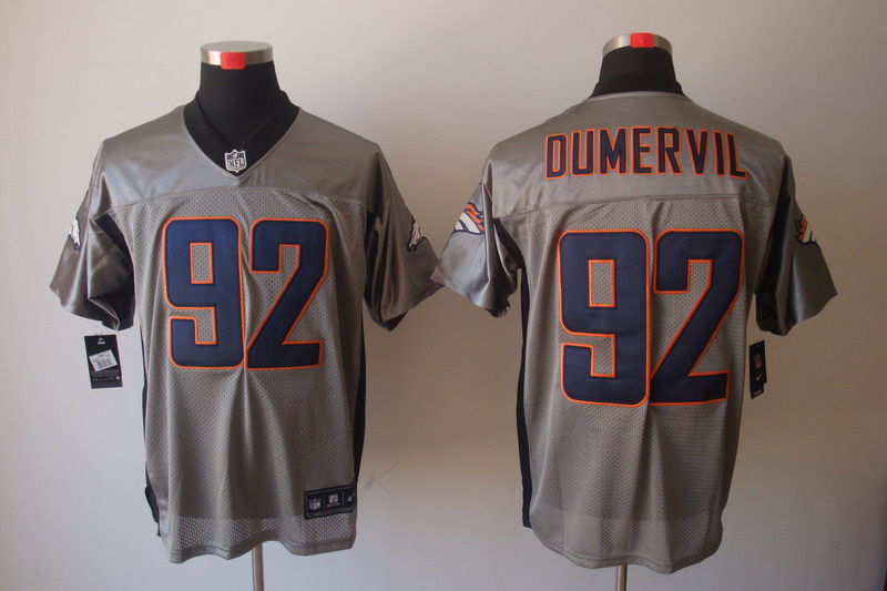 Nike Broncos 92 Dumervil Grey Elite Jerseys