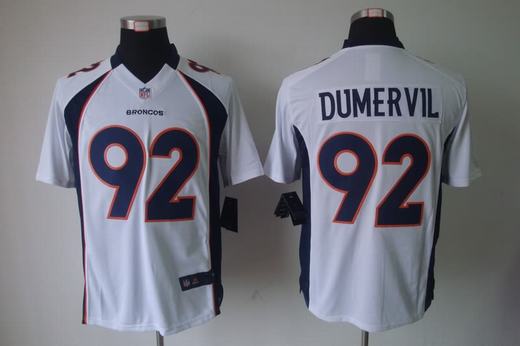 Nike Broncos 92 Dumervil White Limited Jerseys