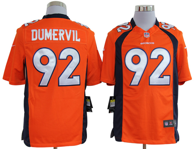 Nike Broncos 92 Dumervil orange Game Jerseys - Click Image to Close