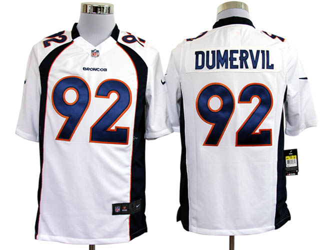 Nike Broncos 92 Dumervil white Game Jerseys