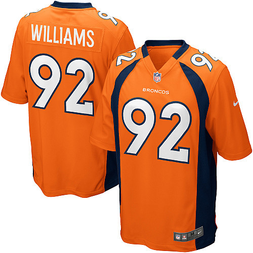 Nike Broncos 92 Williams Orange Game Jerseys
