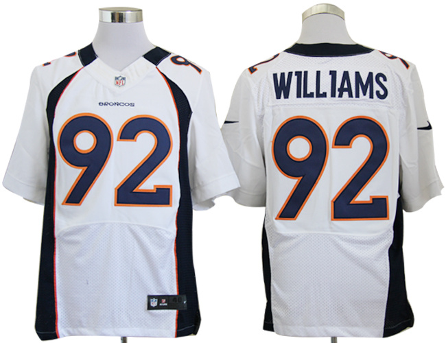 Nike Broncos 92 Williams White Elite Jerseys