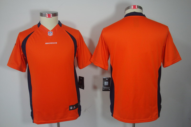 Nike Broncos Blank Orange Kids Limited Jerseys