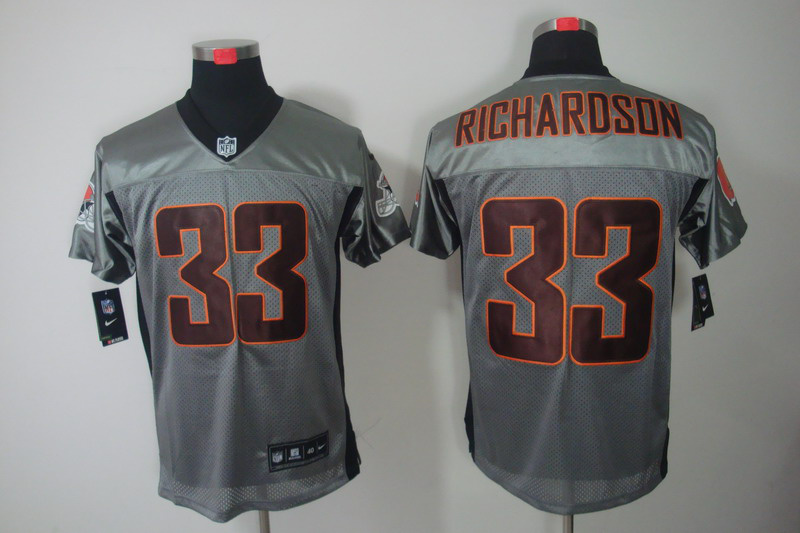Nike Browns 33 Richardson Grey Elite Jerseys
