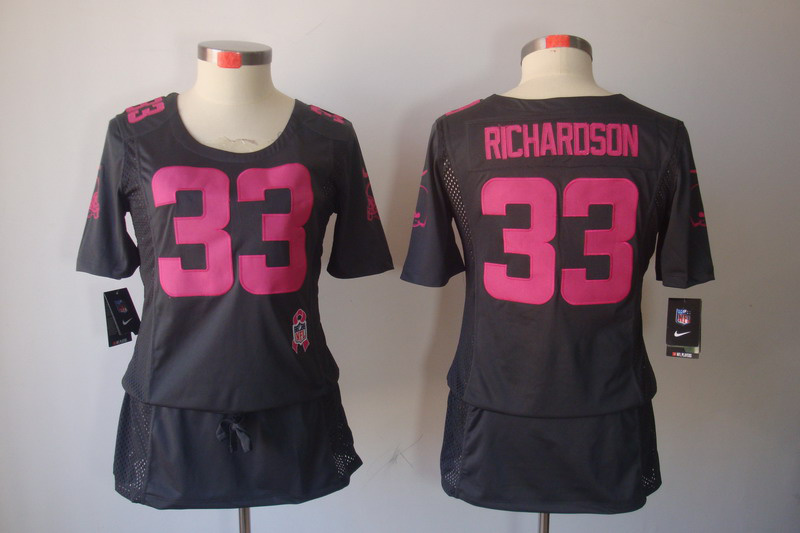 Nike Browns 33 Richardson Grey Women Elite Skirts