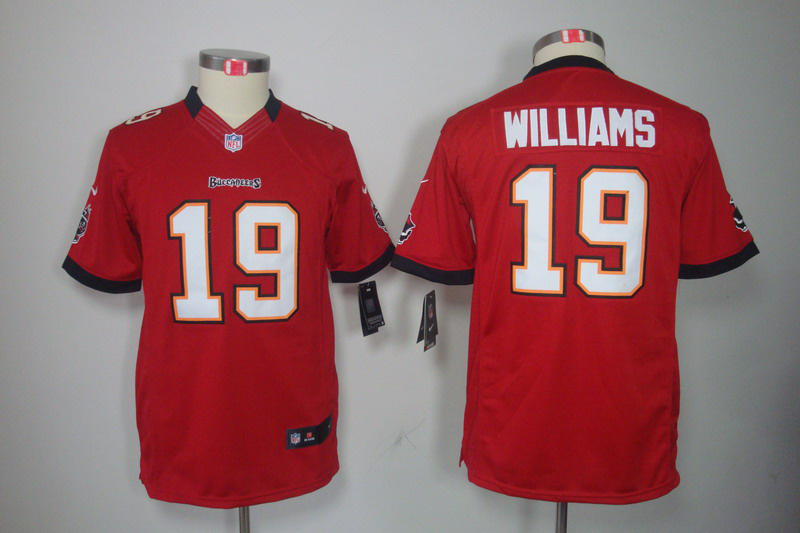 Nike Buccaneers 19 Williams Red Kids Limited Jerseys