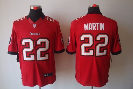 Nike Buccaneers 22 Martin Red Limited Jerseys