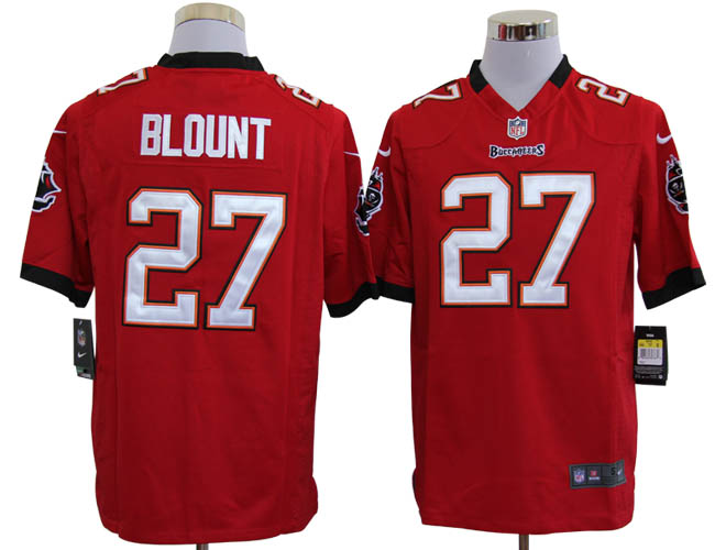 Nike Buccaneers 27 BLOUNT red game Jerseys - Click Image to Close