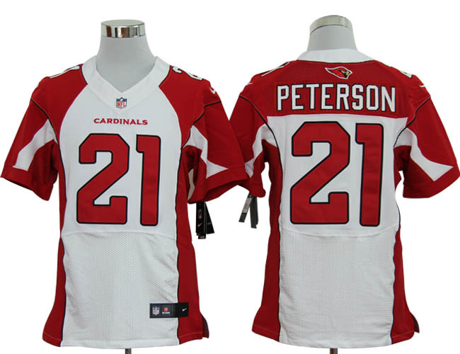 Nike Cardinals 21 Peterson White Elite Jerseys