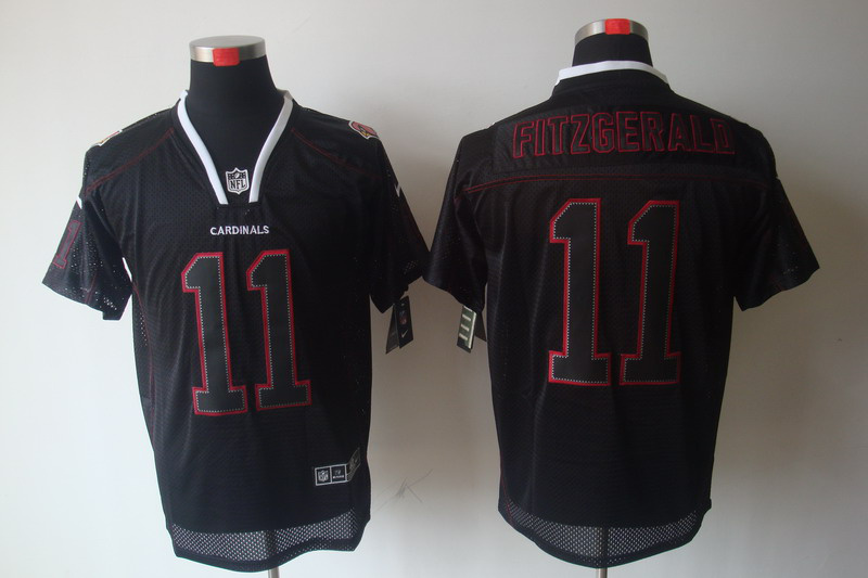 Nike Cardinals 11 Fitzgerald Black Shadow Elite Jerseys