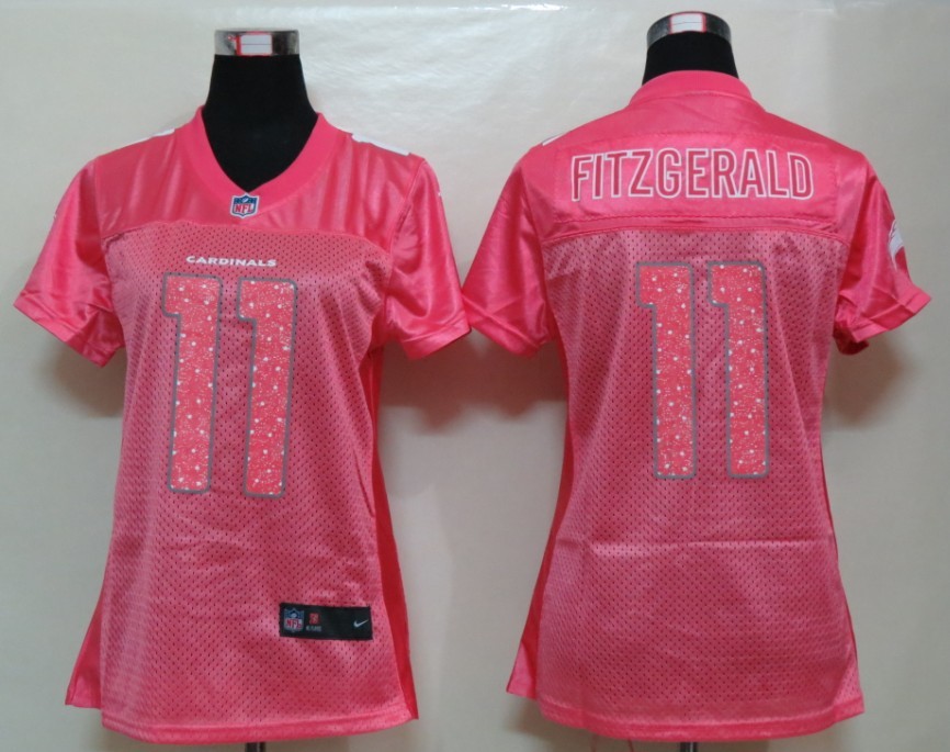 Nike Cardinals 11 Fitzgerald Pink Fem Fan Women Elite Jerseys