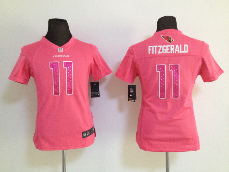 Nike Cardinals 11 Fitzgerald Pink Women Game Jerseys