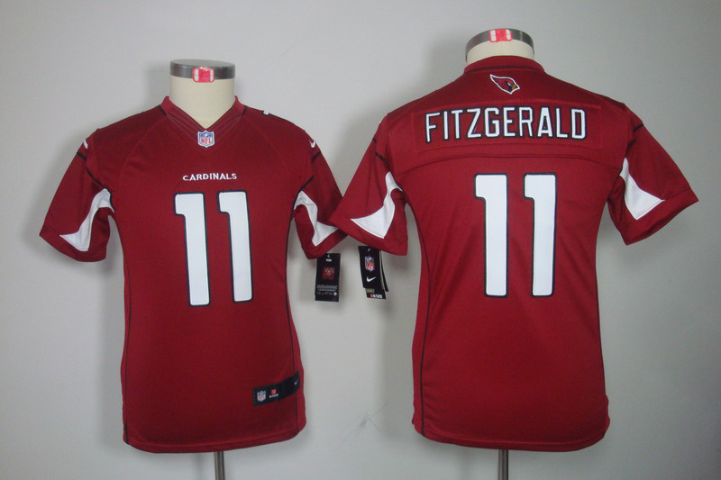 Nike Cardinals 11 Fitzgerald Red Kids Limited Jerseys