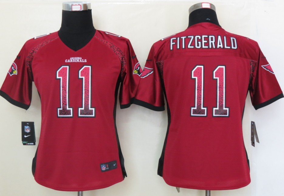 Nike Cardinals 11 Fitzgerald Red Women Elite Drift Jersey - Click Image to Close