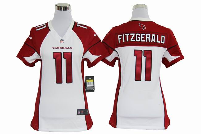 Nike Cardinals 11 Fitzgerald White Women Game Jerseys - Click Image to Close