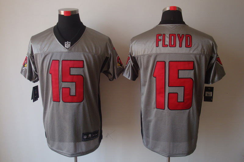 Nike Cardinals 15 Floyd Grey Shadow Elite Jerseys