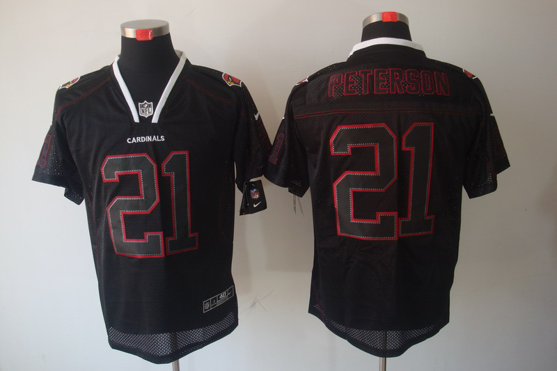 Nike Cardinals 21 Peterson Black Shadow ELite Jerseys