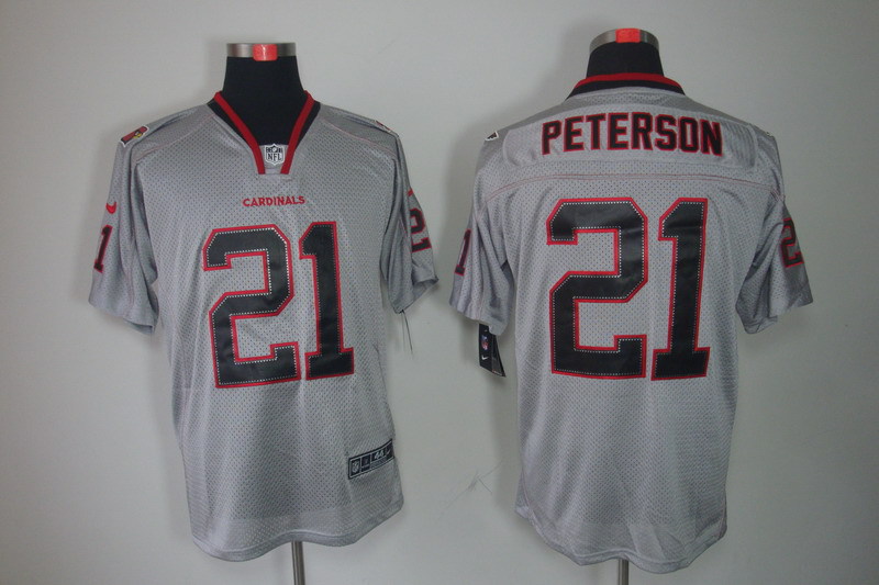 Nike Cardinals 21 Peterson Lights Out Grey Elite Jerseys