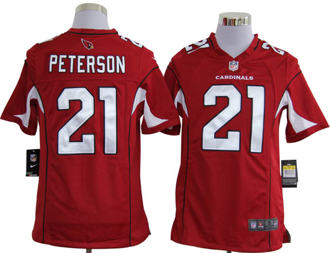 Nike Cardinals 21 Peterson red Game Jerseys