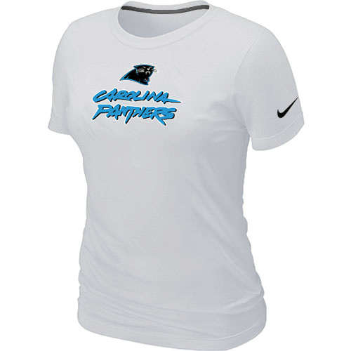 Nike Carolina Panthers Authentic Logo Women's T-Shirt - White