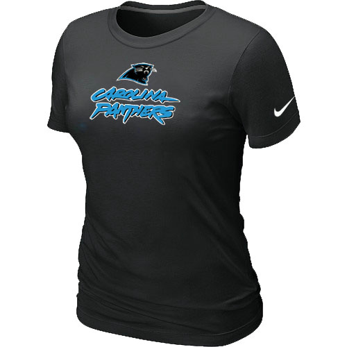 Nike Carolina Panthers Authentic Logo Women's T-Shirt Black