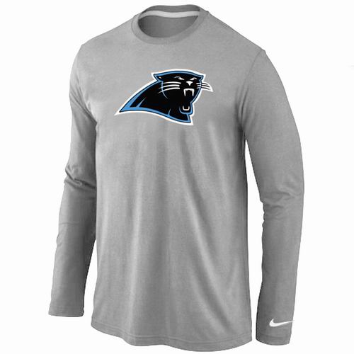 Nike Carolina Panthers Logo Long Sleeve T-Shirt Grey Nike Carolina Panthers Logo Long Sleeve T-Shirt Grey