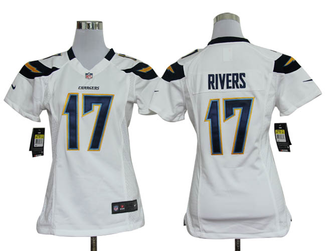 Nike Chargers 17 RIVERS White Women Game Jerseys