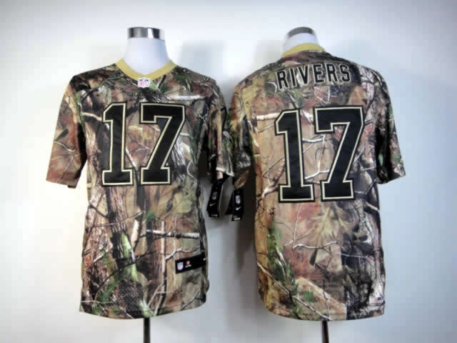 Nike Chargers 17 Rivers Camo Elite Jersey