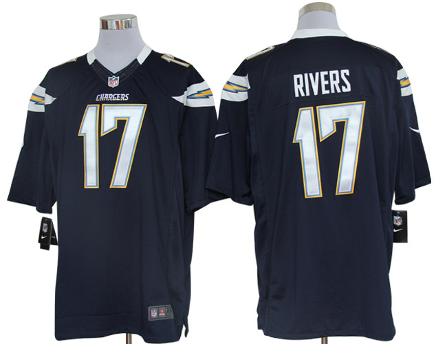 Nike Chargers 17 Rivers Dark Blue Limited Jerseys