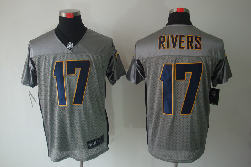 Nike Chargers 17 Rivers Grey Elite Jersey