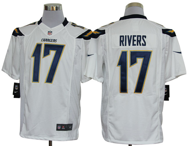 Nike Chargers 17 Rivers White Limited Jerseys