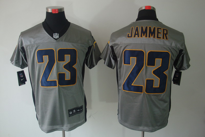 Nike Chargers 23 Jammer Grey Elite Jersey