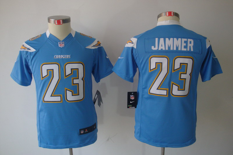 Nike Chargers 23 Jammer Sky Blue Kids Limited Jerseys