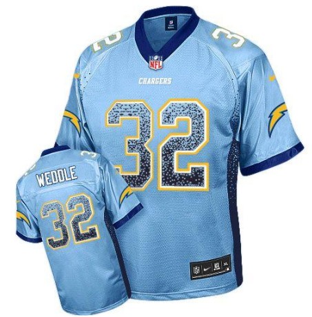 Nike Chargers 32 Eric Weddle Blue Elite Drift Jersey
