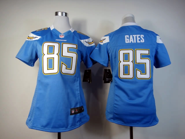 Nike Chargers 85 Gates Baby Blue Women Game Jerseys Nike Chargers 85 Gates Baby Blue Women Game Jerseys
