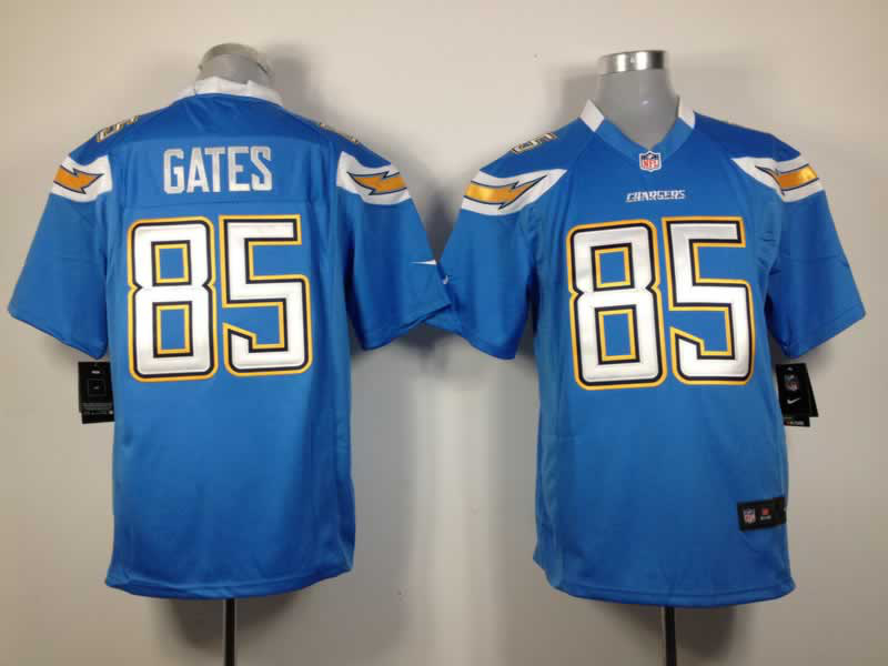 Nike Chargers 85 Gates Sky Blue Game Jerseys - Click Image to Close