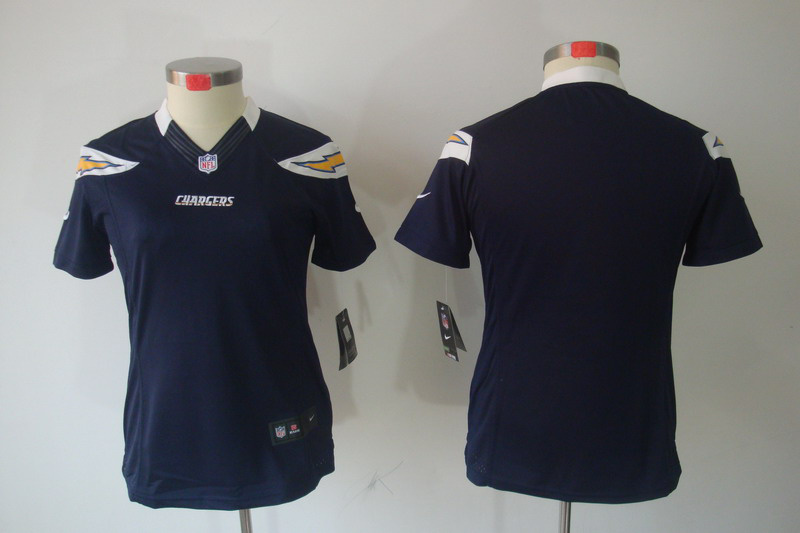 Nike Chargers Blank Dark Blue Women Limited Jerseys - Click Image to Close