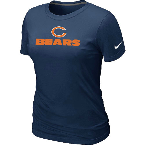 Nike Chicago Bears Authentic logo Women's T-Shirt D.blue