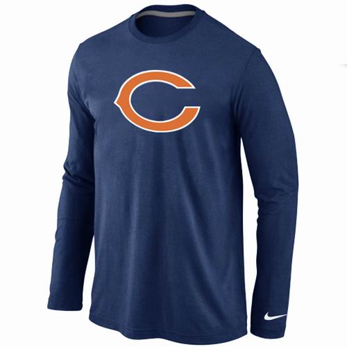 Nike Chicago Bears Logo Long Sleeve T-Shirt D.Blue Nike Chicago Bears Logo Long Sleeve T-Shirt D.Blue