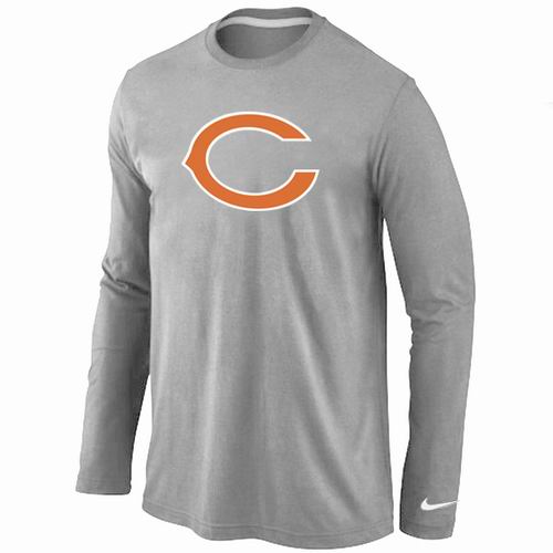Nike Chicago Bears Logo Long Sleeve T-Shirt Grey Nike Chicago Bears Logo Long Sleeve T-Shirt Grey