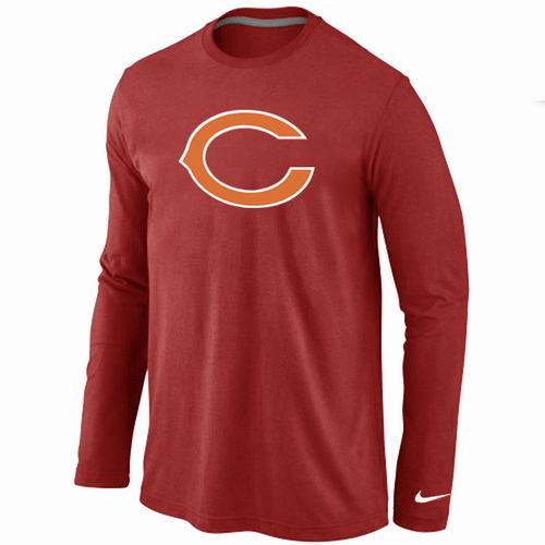 Nike Chicago Bears Logo Long Sleeve T-Shirt RED Nike Chicago Bears Logo Long Sleeve T-Shirt RED