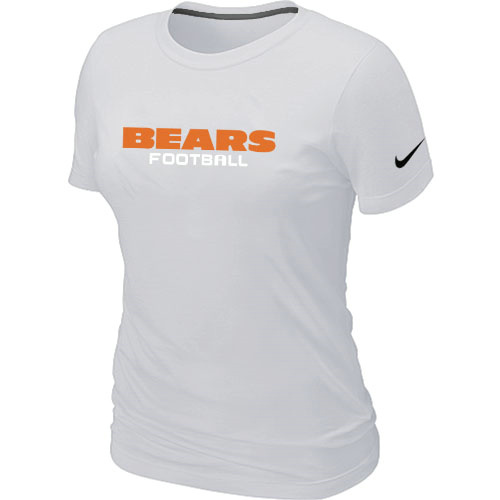 Nike Chicago Bears Sideline Legend Authentic Font Women's T-Shirt White