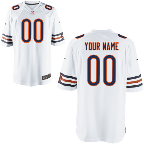 Nike Chicago Bears Youth Customized Game White Jersey