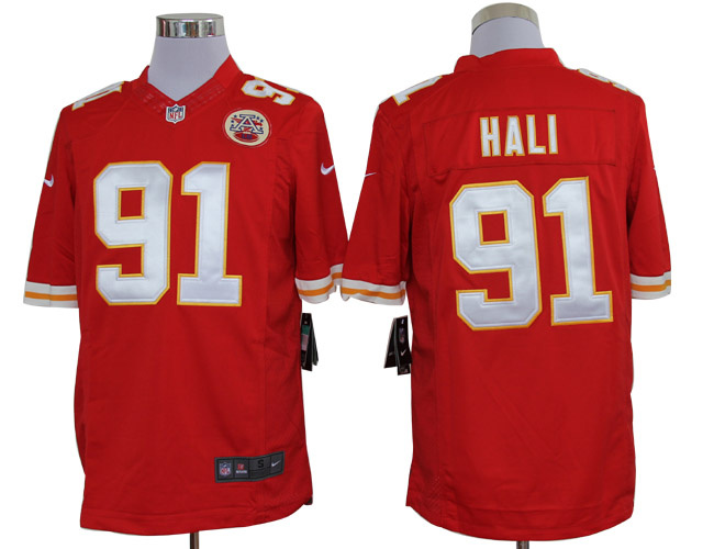 Nike Chiefs 91 Hall Red Limited Jerseys