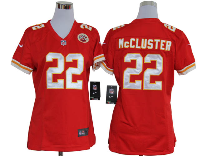 Nike Chiefs 22 McCluster Red Game Women Jerseys