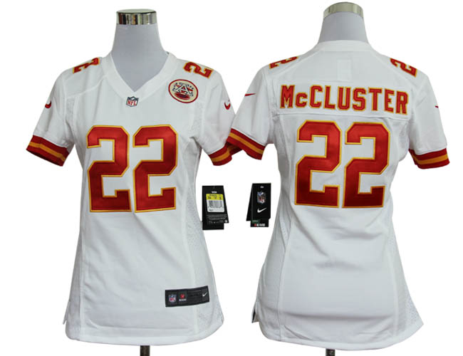 Nike Chiefs 22 McCluster White Game Women Jerseys