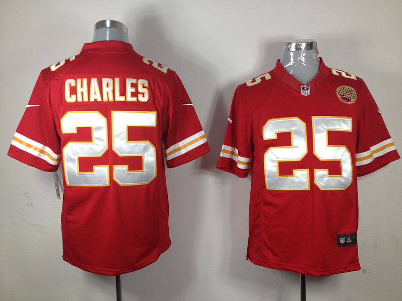 Nike Chiefs 25 Charles Red Limited Jerseys